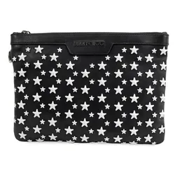 Túi Clutch Jimmy Choo Derek Star Studded In 183 Derek Màu Đen Trắng