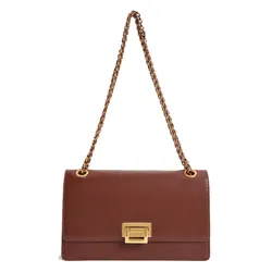 Túi Đeo Vai Nữ Charles & Keith CNK Chain Handle Shoulder Bag 20840464-10 Màu Nâu Chocolate
