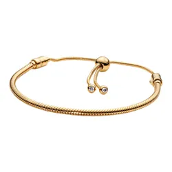 Vòng Đeo Tay Pandora Moments  Shine Sliding Bracelet 568640C01 Màu Vàng