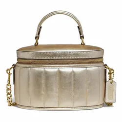 Túi Đeo Chéo Coach Women's Trail Bag With Quilting In Metallic Màu Vàng Kim