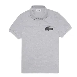 Áo Polo Lacoste Crocodile Badge Cotton PH5835 51 CCA Màu Ghi Xám Size S