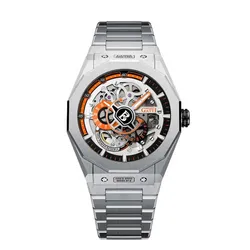 Đồng Hồ Nam Bonest Gatti King Speed B576012S Màu Bạc Viền Cam