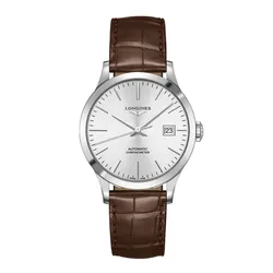 Đồng Hồ Nam Longines Record Collection L2.820.4.72.2 Màu Nâu Mặt Xám