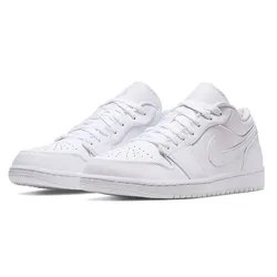 Giày Thể Thao Nike Jordan 1 Low All White 553558-136/553560-136 Màu Trắng Size 36