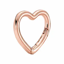 Hạt Vòng Charm Pandora Me Styling Heart Connector 780081C00 Màu Vàng Hồng