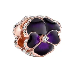 Hạt Vòng Charm Pandora Rose Deep Purple Pansy Flower 780777C01 Màu Tím