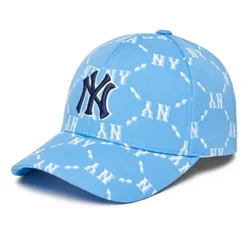 Mũ MLB Monogram Diamond Structure Ball Cap New York Yankees 3ACPM032N-50BLS Màu Xanh Blue