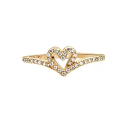 Nhẫn Pandora Timeless Wish Sparkling Heart Ring Màu Vàng