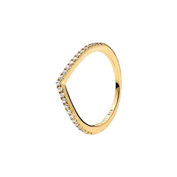 Nhẫn Pandora Sparkling Wishbone Ring Màu Vàng Size 50