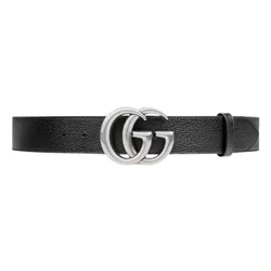 Thắt Lưng Gucci 21SS Mamon GG Silver Logo Belt 406831-DJ20N-1000 Màu Đen