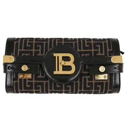 Túi Đeo Chéo Balmain Monogram Logo Plaque Shoulder Bag Màu Đen