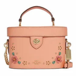 Túi Đeo Chéo Coach Kay Crossbody With Floral Whipstitch Màu Hồng Cam