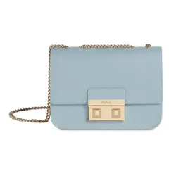 Túi Đeo Chéo Furla Mini Bella Leather Crossbody Bag In Avio Màu Xanh Nhạt