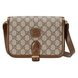 Túi Đeo Chéo Gucci Mini Shoulder Bag With Interlocking G 671620 92TCG 8563 Monogram  Màu Nâu