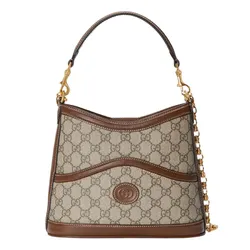 Túi Xách Gucci Large Shoulder Bag With Interlocking G Màu Nâu