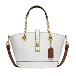 Túi Xách Tay Coach Lane Bucket In Colorblock Màu Trắng