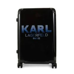 Vali Karl Lagerfeld Paris 24 Sequin Hardside Spinner Suitcase Màu Đen