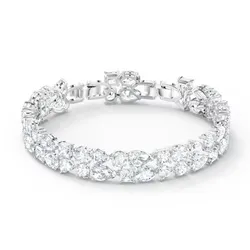 Vòng Đeo Tay Swarovski Tennis Deluxe Braceletmixed Cuts, White, Rhodium Plated 5562088 Màu Trắng