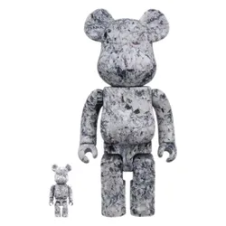 Đồ Chơi Mô Hình Bearbrick X Osbbat Rough Draft Màu Trắng Xà Cừ Size 1000%