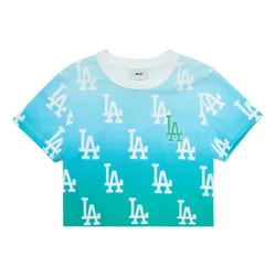 Áo Croptop Nữ MLB Gradient Monogram Crop LA Dodgers 3FTSM6123-07GNL Màu Xanh