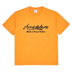 Áo Phông Acmé De La Vie ADLV Gel Printing Logo Short Sleeve T-Shirt Màu Cam