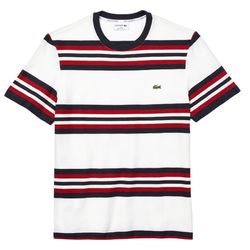 Áo Phông Lacoste Men's Made in France Tricolour Striped Cotton T-Shirt TH1609 10 GAL Phối Màu Size S