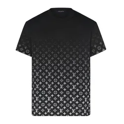 Áo Phông Nam Louis Vuitton LV Monogram Gradient T-Shirt Màu Đen