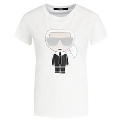Áo Phông Nữ Karl Lagerfeld Ikonik Karl T-shirt Màu Trắng