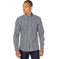 Áo Sơ Mi Lacoste Men's Long Sleeve Printed Check Slim Fit Poplin Shirt CH5269 51 BUG Màu Đen Kẻ Size 40