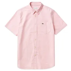 Áo Sơ Mi Lacoste Oxford Short Sleeve Shirt CH4975 00 5MM - ELF Pink Màu Hồng Size 40
