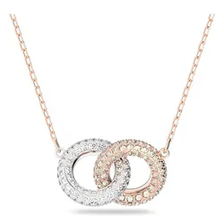 Dây Chuyền Swarovski Stone Necklace Circle, White, Rose Gold-Tone Plated 5414999 Màu Vàng Hồng