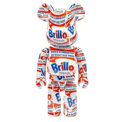 Đồ Chơi Mô Hình Bearbrick Andy Warhol Brillo Phối Màu Size 1000%