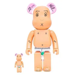 Đồ Chơi Mô Hình Bearbrick The 3125C X Objective C Medicom Toy “EDC” Edison Chen Clot Màu Vàng Cam Size 100% + 400%