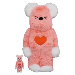 Đồ Chơi Mô Hình Bearbrick Valmuer (Poppies) Màu Cam Size 100% + 400%