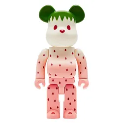 Đồ Chơi Mô Hình Bearbrick X Clot Summer Fruits Snow Strawberry Màu Hồng Trắng Size 1000%