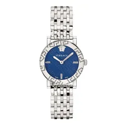 Đồng Hồ Nữ Versace Greca Glass VEU300321 Màu Bạc Mặt Xanh