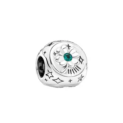 Hạt Vòng Charm Pandora Clover Horseshoe & Ladybird Three-Sided 790100C01 Màu Bạc