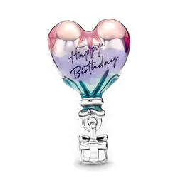 Hạt Vòng Charm Pandora Happy Birthday Hot Air Balloon 791501C01 Nhiều Màu
