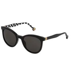 Kính Mát Carolina Herrera Grey Gradient Round Ladies Sunglasses SHE887 0700 52 Màu Đen