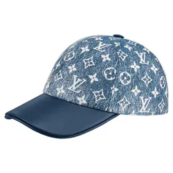 Mũ Louis Vuitton LV Monogram Jacquard Denim Cap M77437 Màu Xanh Dương