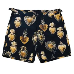 Quần Shorts Nữ Dolce & Gabbana D&G Black Gold Crown Beachwear Shorts Màu Đen Vàng
