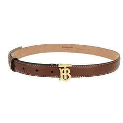 Thắt Lưng Nữ Burberry TB Monogram Motif Buckle Belt 8023441 Màu Nâu Mặt Vàng