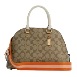 Túi Xách Coach Katy Satchel In Signature Canvas Màu Nâu