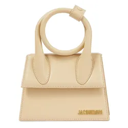 Túi Xách Jacquemus Le Chiquito Noeud Coiled Handbag 213BA005-3060-150 Size 18, Màu Beige