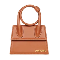 Túi Xách Jacquemus Le Chiquito Noeud Coiled Handbag Light Brown Size 18 Màu Nâu