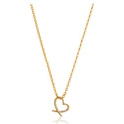 Dây Chuyền Huy Thanh Jewelry DCMAMD 488  - 14K - Đá Cubic Zirconia Màu Vàng Gold