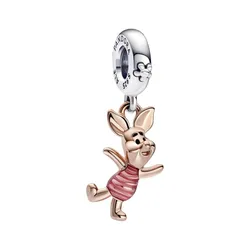 Hạt Vòng Charm Pandora Disney Winnie the Pooh Piglet Dangle Charm 782208C01 Phối Màu