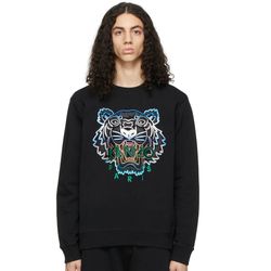 Áo Nỉ Kenzo Black Gradient Tiger Sweatshirt Màu Đen Size M