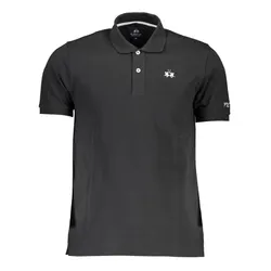 Áo Polo Nam La Martina Thêu Tay Và Logo Ngực Nhỏ Màu Đen Size L