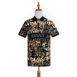 Áo Polo Nam Versace Jeans Couture Baroque-Print Logo 73GAG6S0 JS098 G89 Phối Màu Size S